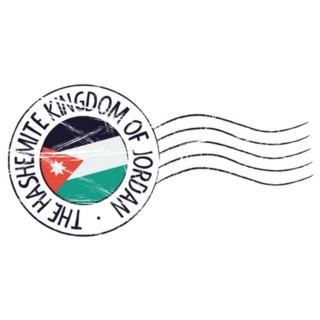 Jordan Grunge Postal Stamp Sticker