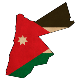 Jordan Map Drawing Sticker