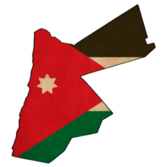 Jordan Map Drawing Sticker