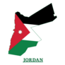 Jordan National Flag Map Sticker