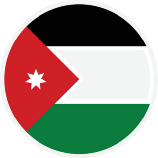 Jordan Round Country Flag Sticker