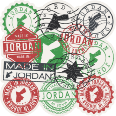 Jordan Set Of Stamps Travel Sticker