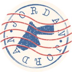 Jordan Stamp Postal Sticker