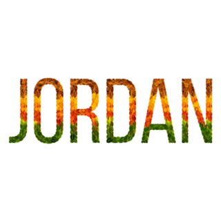 Jordan Written With Leaves Sticker