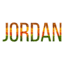 Jordan Written With Leaves Sticker