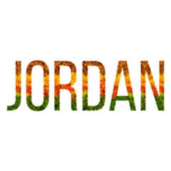 Jordan Written With Leaves Sticker