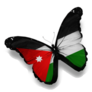Jordanian Flag Butterfly Sticker