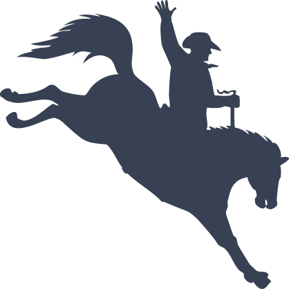 Joyful Cowboy Riding A Horse Sticker