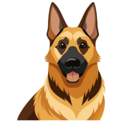 Joyful German Shepherd Sticker