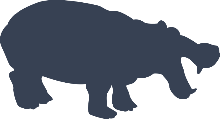 Joyful Hippopotamus Sticker