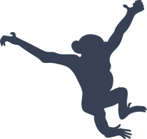 Joyful Monkey Sticker