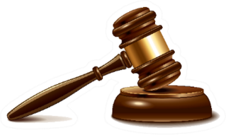 Judge Gavel Isolated On White Photo-realistic Sticker