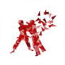 Judo Kid Martial Art Child Fight Abstract Illustration Sticker