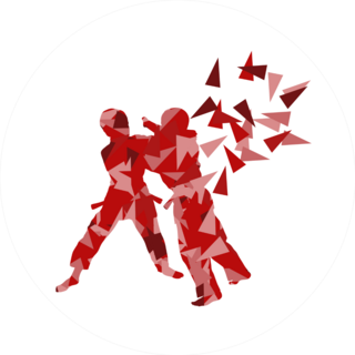 Judo Kid Martial Art Child Fight Abstract Illustration Sticker