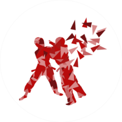 Judo Kid Martial Art Child Fight Abstract Illustration Sticker