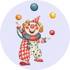 Juggles Balls Clown Sticker