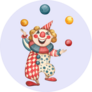 Juggles Balls Clown Sticker