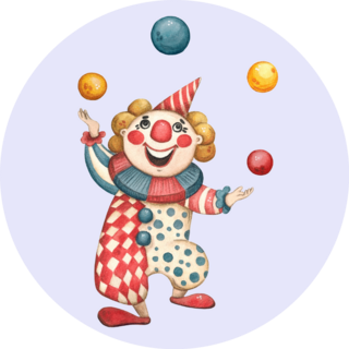 Juggles Balls Clown Sticker