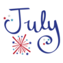 July Fireworks Independence Day Sticker