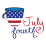 July Fourth Mug Lettering Sticker