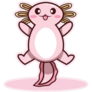 Jumping Axolotl Sticker
