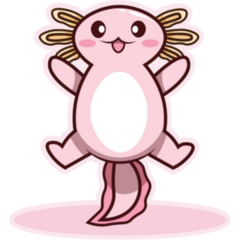 Jumping Axolotl Sticker
