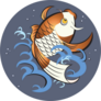 Jumping Koi Fish Sticker