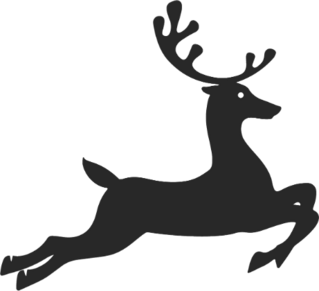 Jumping Reindeer Sticker