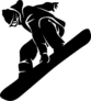 Jumping Snowboarder Silhouette Sticker