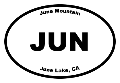 June Mountain Oval Sticker