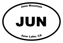 June Mountain Oval Sticker