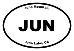 June Mountain Oval Sticker
