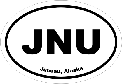 Juneau, Alaska Oval Stickers
