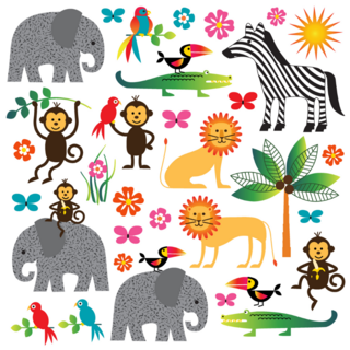 Jungle Animal Sticker Sheet