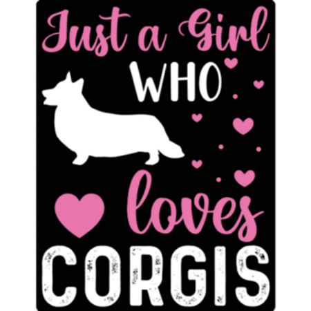 Corgi Decke „Just A Girl Who Loves Corgis“ | Weiche Flanell-Decke, 127x102 Cm, Für Couch, Bett & Als Geschenk
