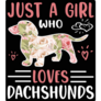 Just A Girl Who Loves Dachshund Sticker