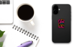 Just A Girl Who Loves Football Colorful Sticker on a Phone (New) example
