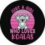 Just A Girl Who Loves Koalas Sticker