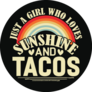 Just A Girl Who Loves Sunshine And Tacos Retro Sticker