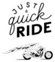Just A Quick Ride Hand Drawn Motorbike Sticker