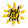 Just Be Cool. Summer Sun Brush Lettering Sticker