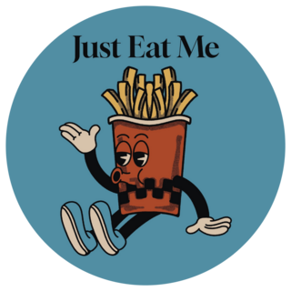 Just Eat Me Groovy French Fries Sticker
