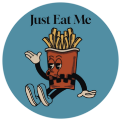 Just Eat Me Groovy French Fries Sticker