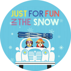 Just For Fun In The Snow Skiing Sticker