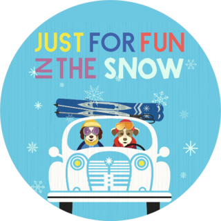 Just For Fun In The Snow Skiing Sticker