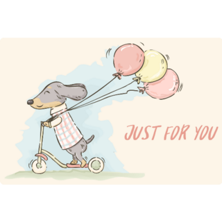 Just For You Dachshund Sticker