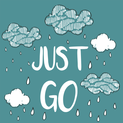 Just Go Square Sticker