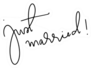 Just Married Lettering Sticker
