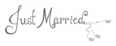 Just Married Lettering With Cans Sticker
