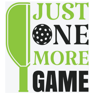 Just One More Game Pickleball Sticker